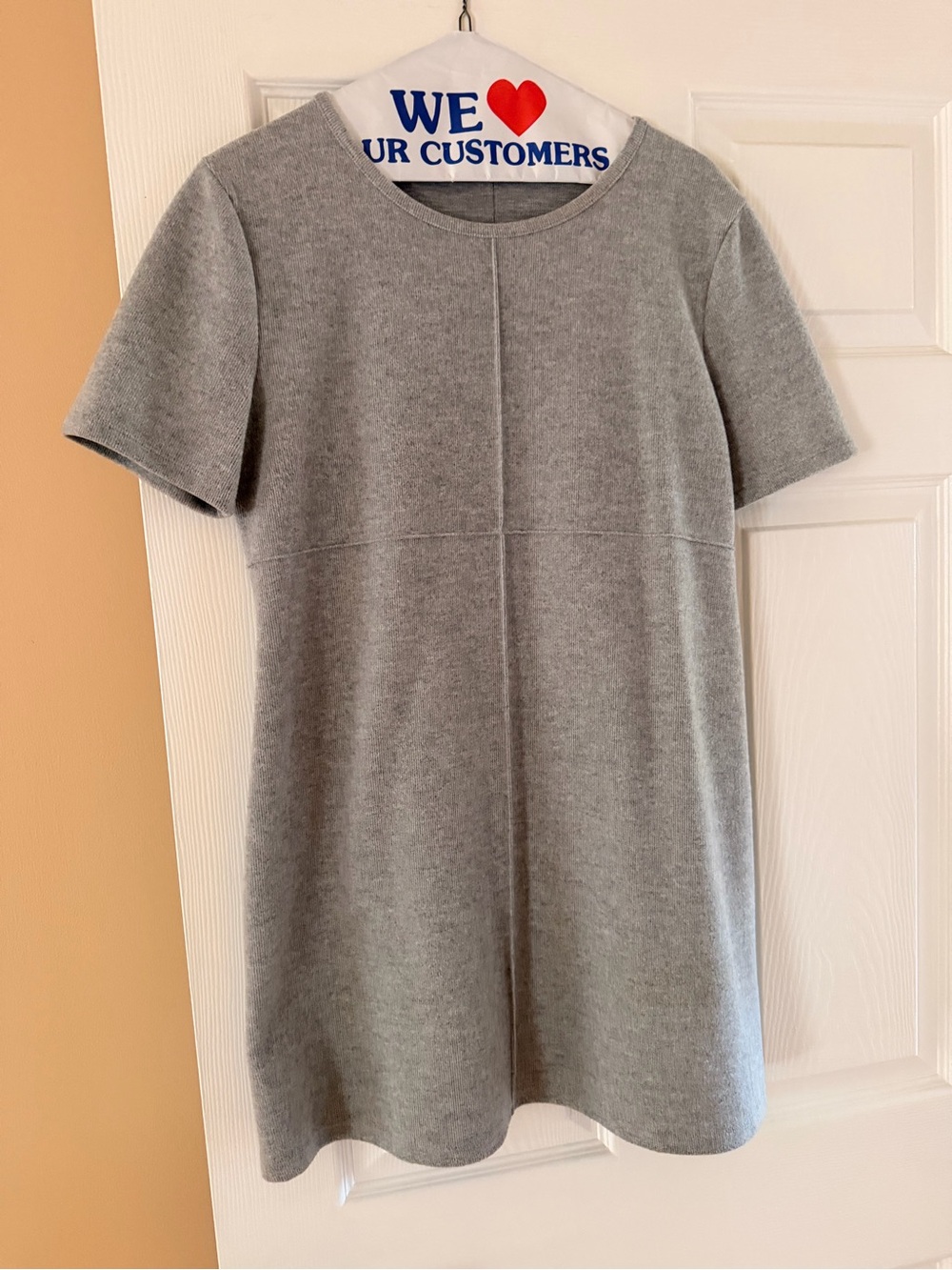 Zara Gray Short-Sleeve Mini Dress